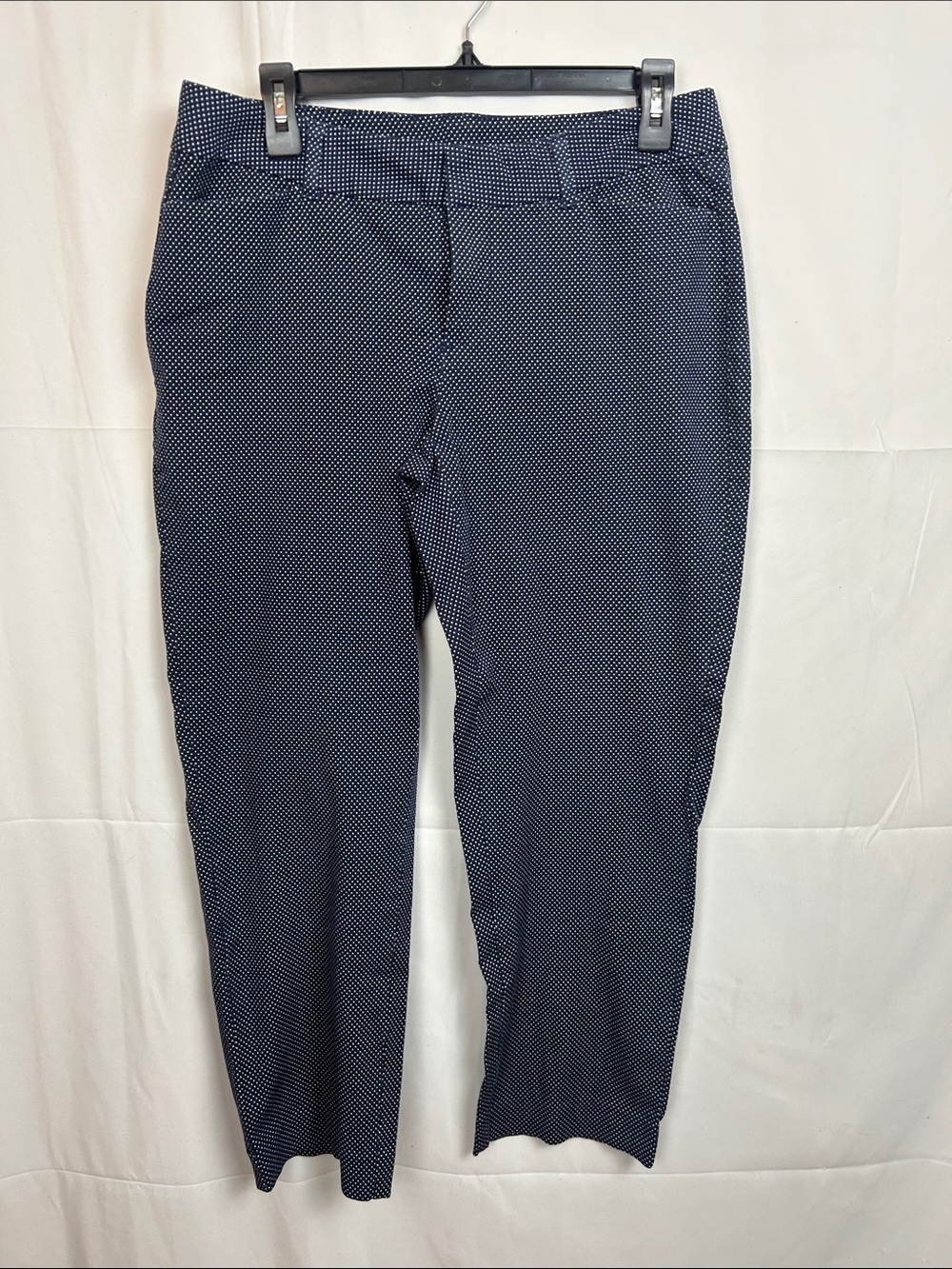 Faded Glory Navy with White Microdot Cropped Pants